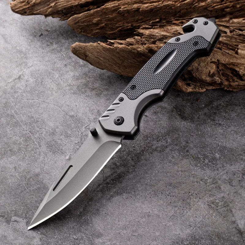 

Outdoor Stainless Steel Folding Knife High Hardness Portable EDC Camping Pocket Knife Hiking Travel Self Defense Survival Knife