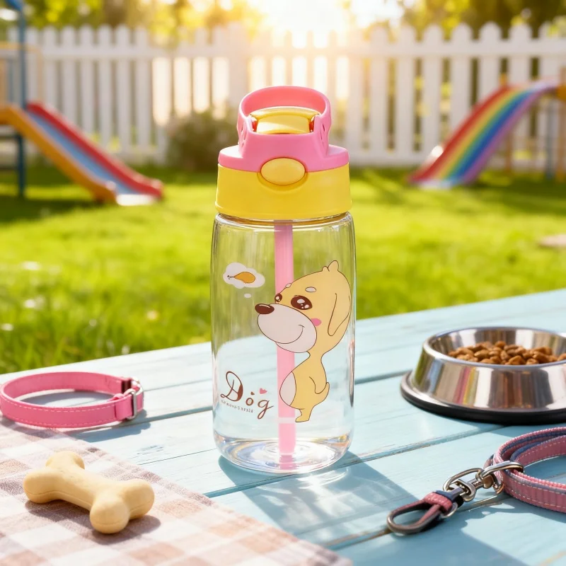 

480 мл милые животные чашки бутылки для воды креативные мультяшные чашки с соломинкой и крышками защита от разливов портативная посуда для напитков