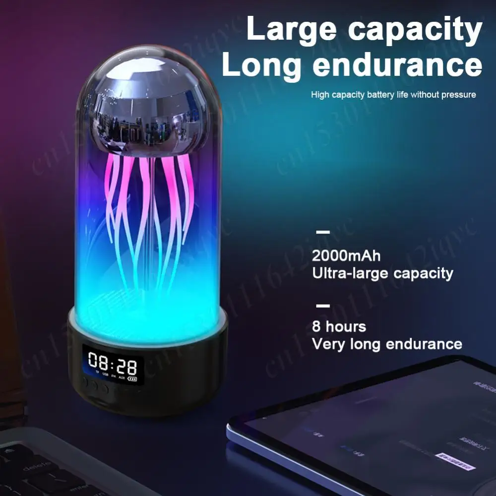 Bluetooth-Compatible Mechanical Jellyfish Speaker Colorful Jellyfish Lamp Smart Jellyfish Speaker Subwoofer Octopus Sound Box