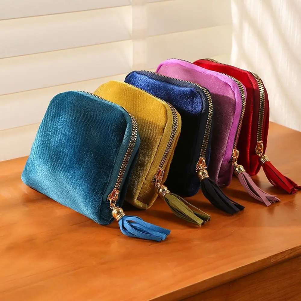 Creative Gift with Zipper Jewelry Storage Bag Velvet Portable Jewelry Organizer Multifunctional Organizer Pouch
