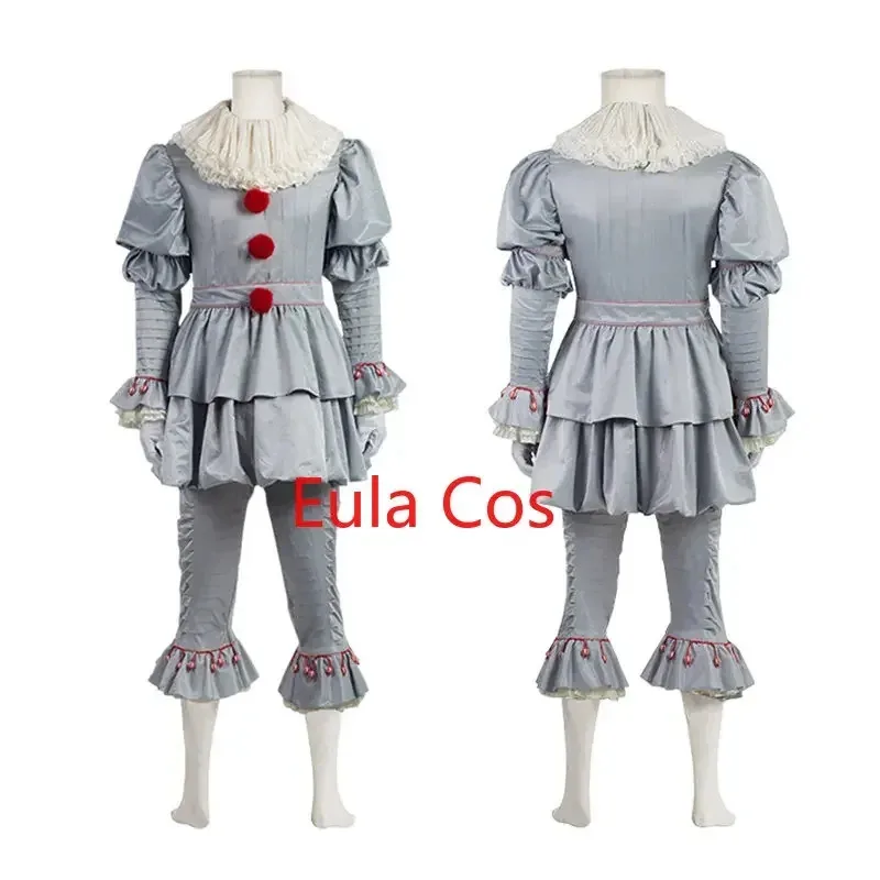 Mascarada de Halloween payaso Pennywise disfraz Cosplay Stephen King Terror payaso disfraces máscara traje fiesta Aldult ropa para niños AA