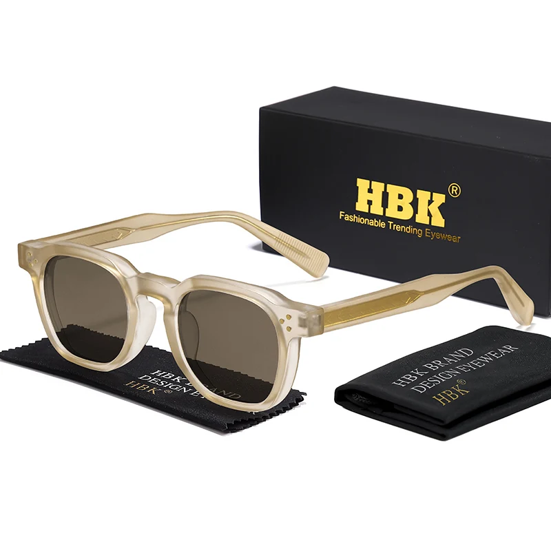 

HBK новые модные мужские квадратные солнцезащитные очки с персонализированными кончиками храмов, дизайнерские солнцезащитные очки, женские очки для путешествий, вечеринки, фестиваля, подарок