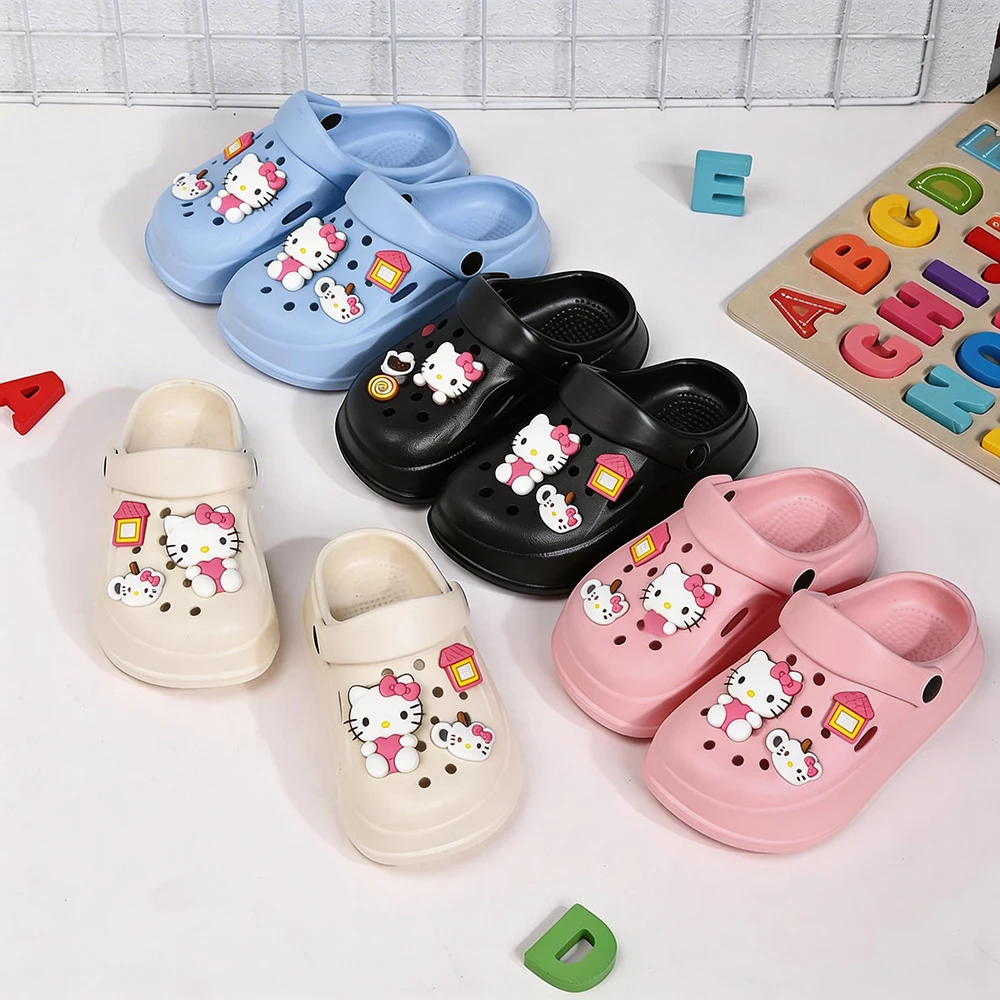 Fashion Waterproof Slippers Children Sandals Summer Outdoor Slides Soft Sole Garden Shoes Indoor Clogs Sandals For Boys & Girls