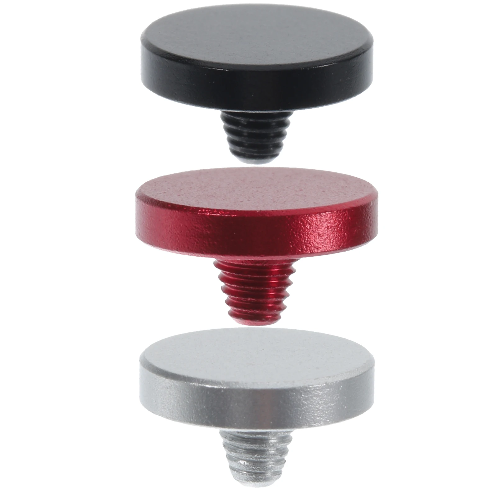 

3 Pcs Camera Shutter Button Round Parts for Aluminum Shutters Release Metal