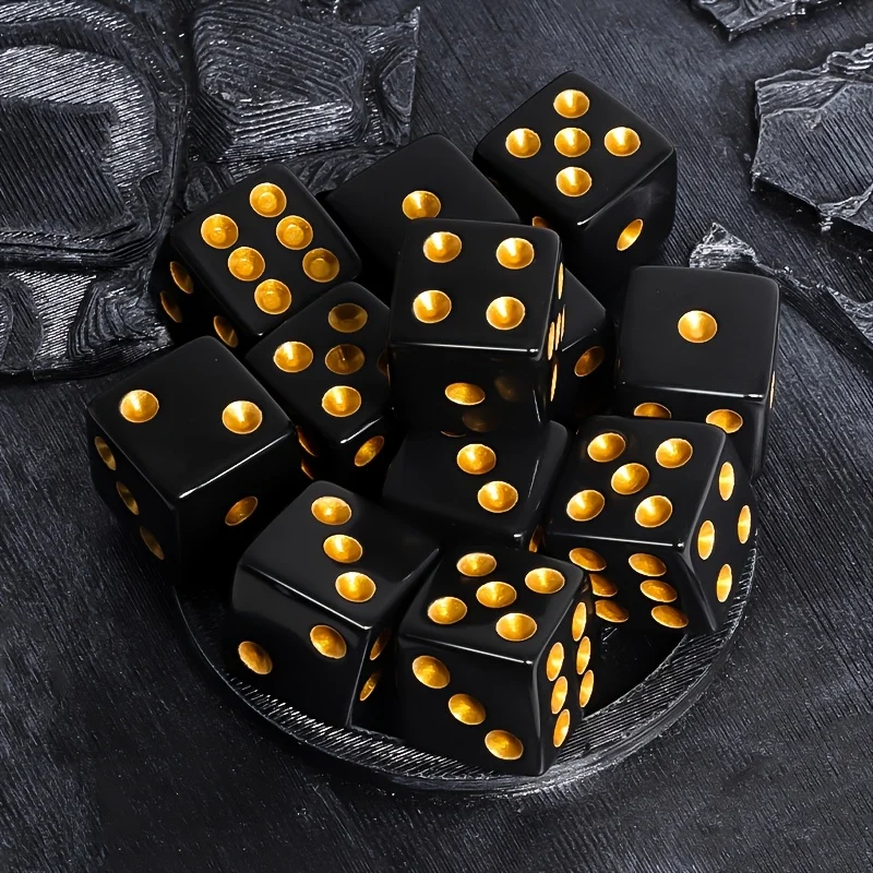 Black & Gold Acrylic Dice image