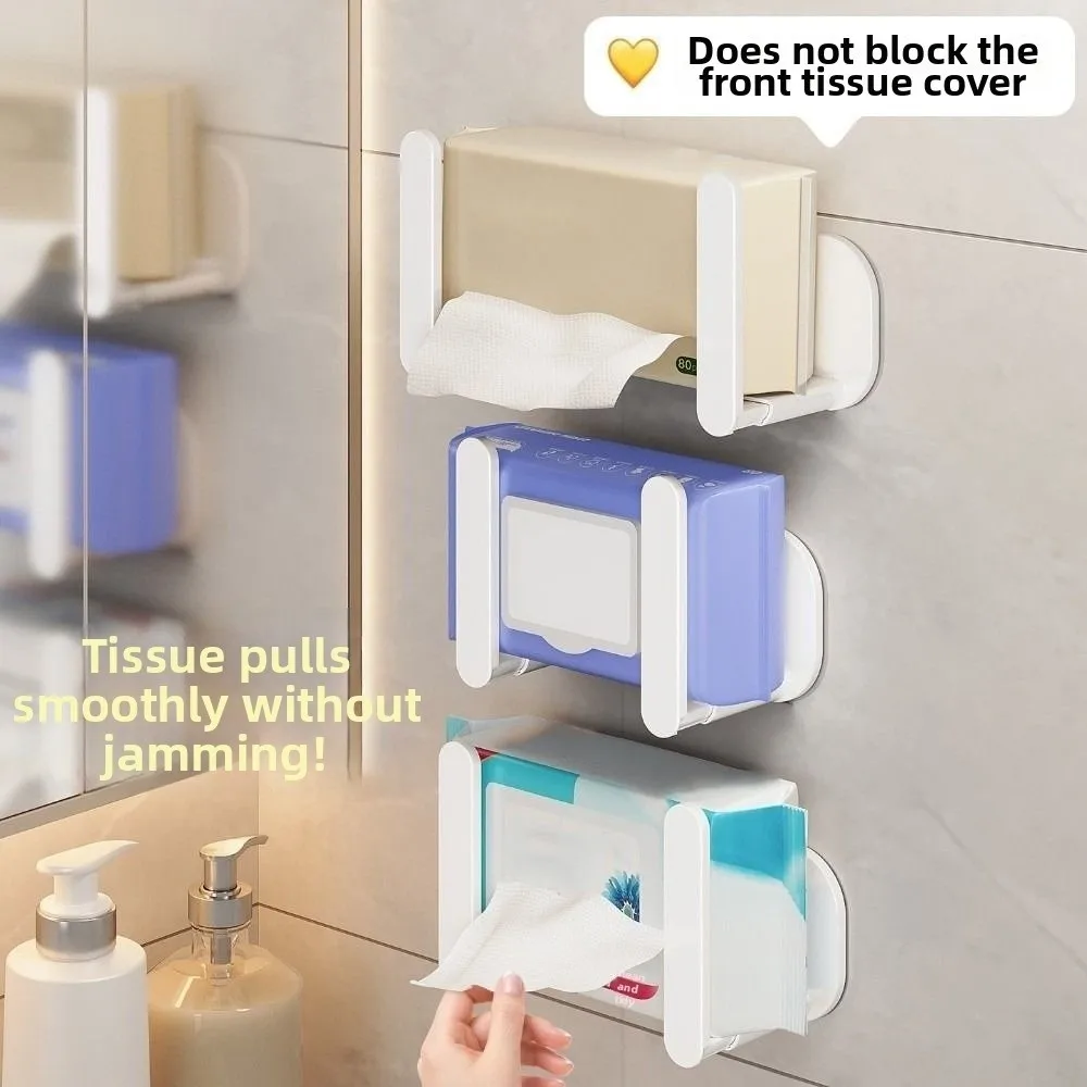 2Pcs Magnetic Paper Towel Holder Stable Stretchable Hat Storage Holder Wall Mount Multi-Functional Cling Film Storage Rack