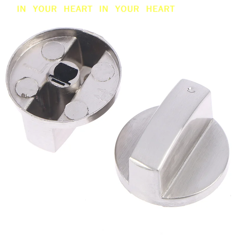 【X】Metal 8mm Universal Silver Gas Stove Control Knobs Adaptors Oven Switch