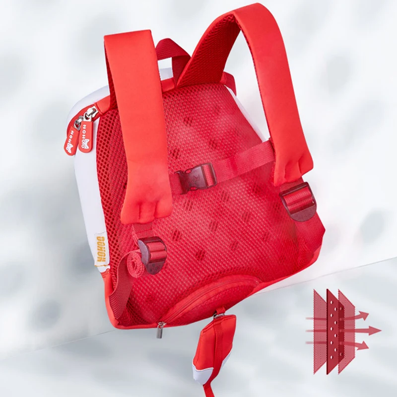 Saco de escola bonito Red Fox para crianças, mochila anti-perdida, Kawaii Pack, jardim de infância Kids, Girls, Boys, Toddler