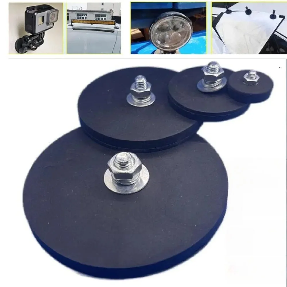 22MM Rubber Coated Magnet Magnetic Base External Used Repeatedly DIY Thread Mounting Bracket Holder for Boat LED Light Car Bar