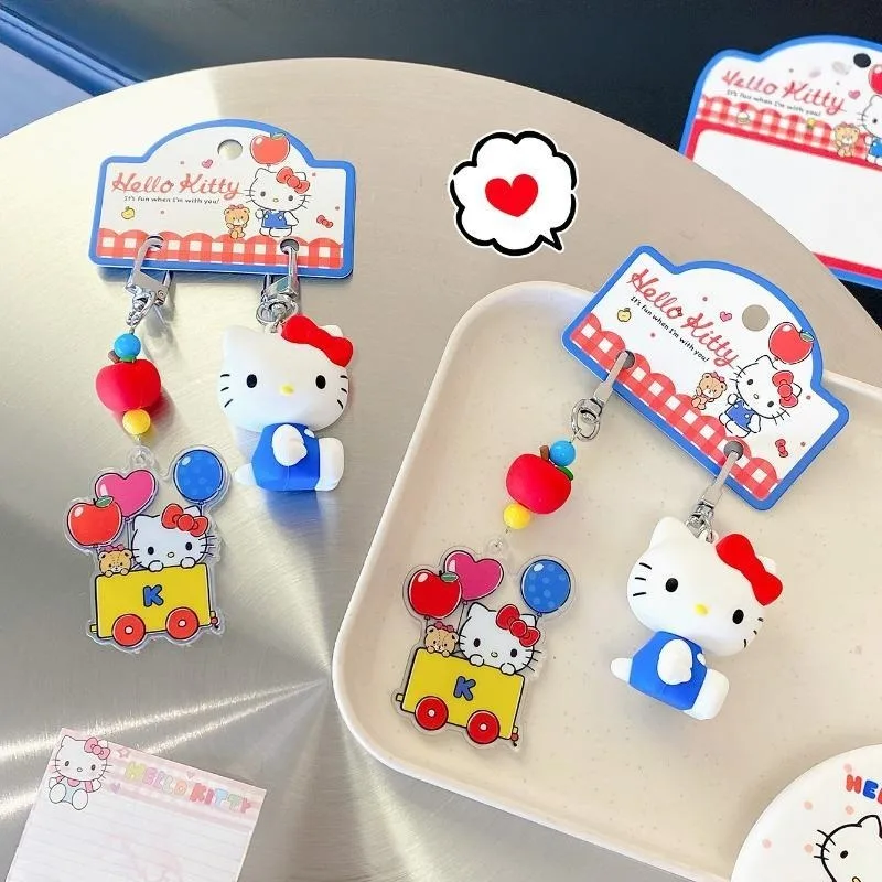 

Sanrio Kawaii Hello Kitty Balloon Doll Multi Functional Keychain Daily Backpack Fashion Cartoon Pendant Children's Festival Gift