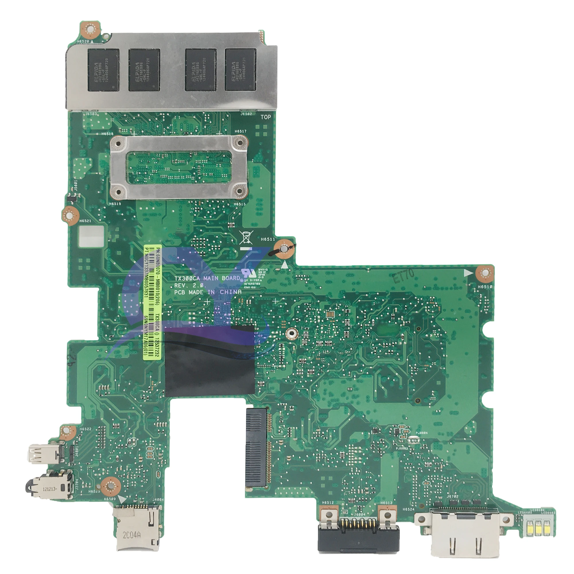 TX300CA Notebook Mainboard For ASUS TX300 TX300C TX300K3537CA/64C5JX2S Laptop Motherboard With i3 i5 i7-3th Gen 4GB-RAM