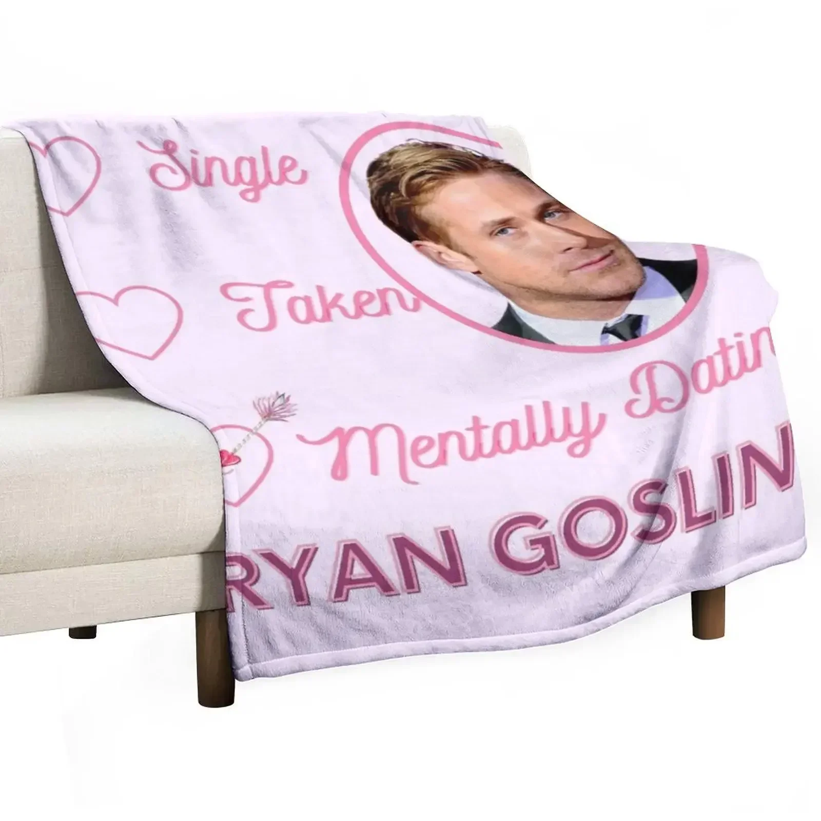 Mentally Dating Ryan Gosling Throw Blanket Luxury Throw Decorative Sofa valentine gift ideas Large Quilt Hairy Blankets