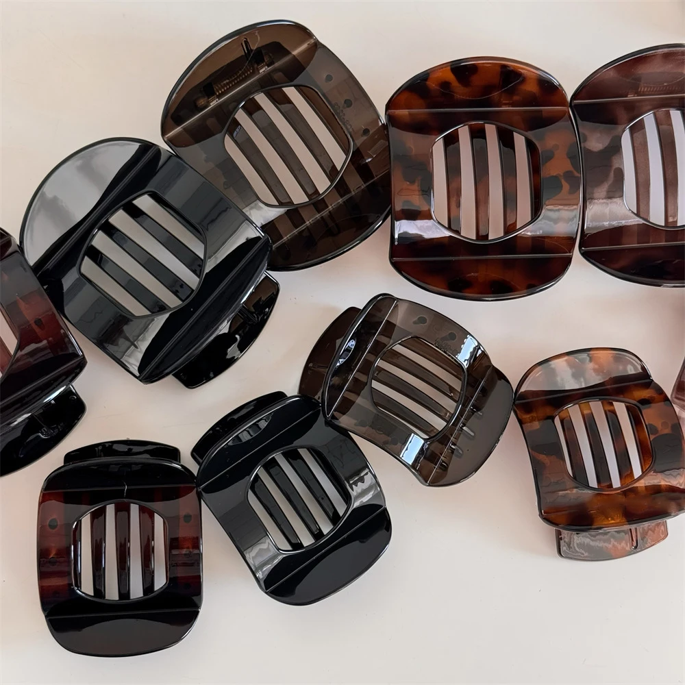 Vintage Elegant Hair Claw Clips Arc Shape Geometric Hairgrip Hairpin New Headwear Women Hair Accessories image 2