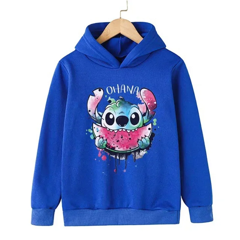 New 2024 Stitch hoodie for children aged 3-15, sporty and fashionable casual clothing, boys and girls hoodies, beautiful