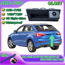 AHD Rear View Camera For Audi A3 8V S3 RS3 Q3 8U F3 2015 2016 2017 2018 Trunk Handle Back Parking Reversing Camera