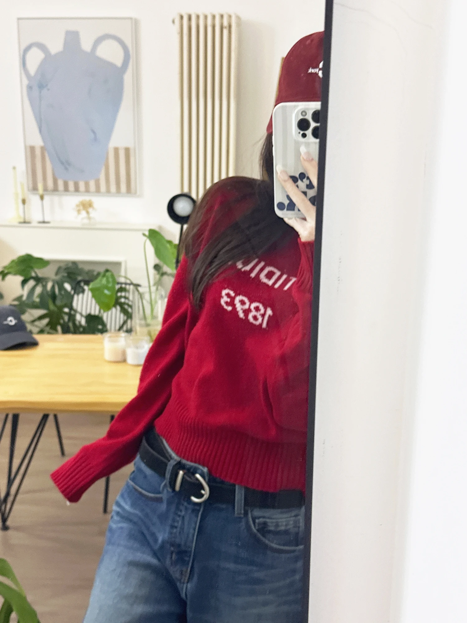 

Красный шерстяной свитер Luy: мягкий, приятный к телу, универсальный, зимний, модный, европейский стиль, с длинными рукавами, с буквенным принтом, женская вязаная одежда