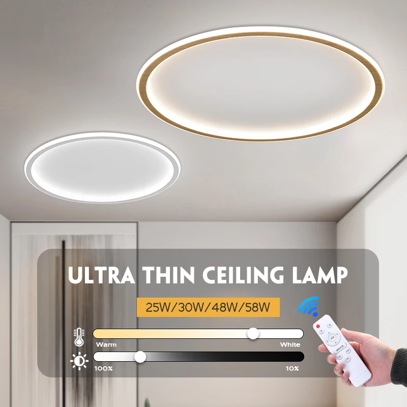 

Modern Led Ceiling Lamps 220V 110V Ultra Thin led Ceiling Light 15w 30w 48w chandelier for kitchen living room ceiling light