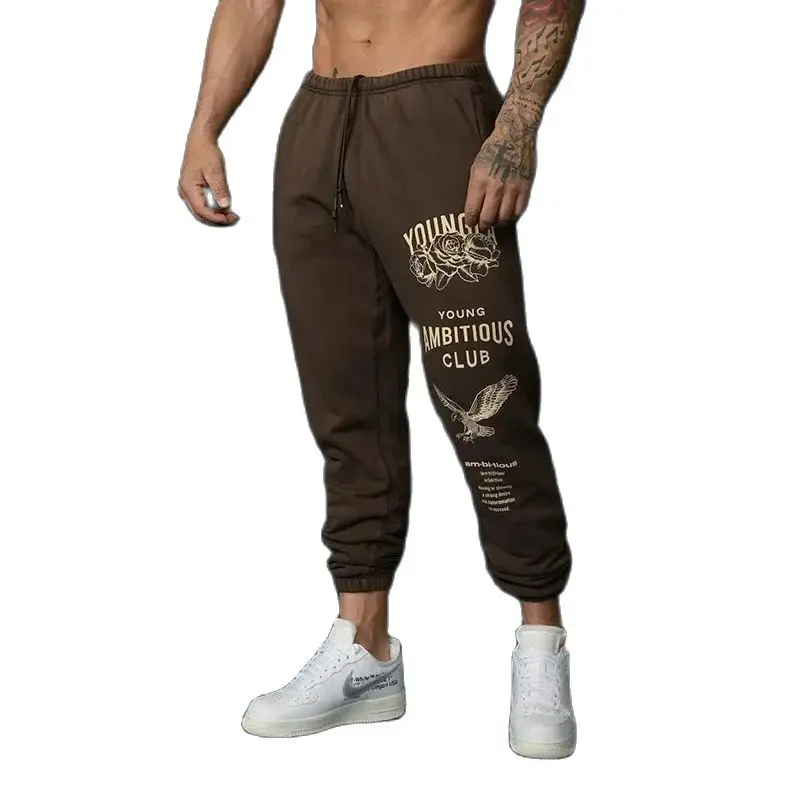 Hot selling New Autumn Men\'s Sweatpants Europe and The United States Long Sports Leisure Fitness Training Pants