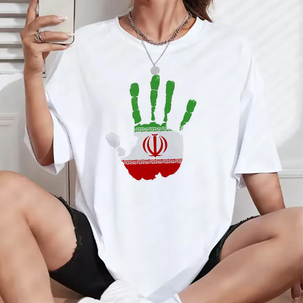 Fashion  Short Sleeve Iran Tshirt Tops Tees Women Harajuku Tshirt Female Funny Clothing