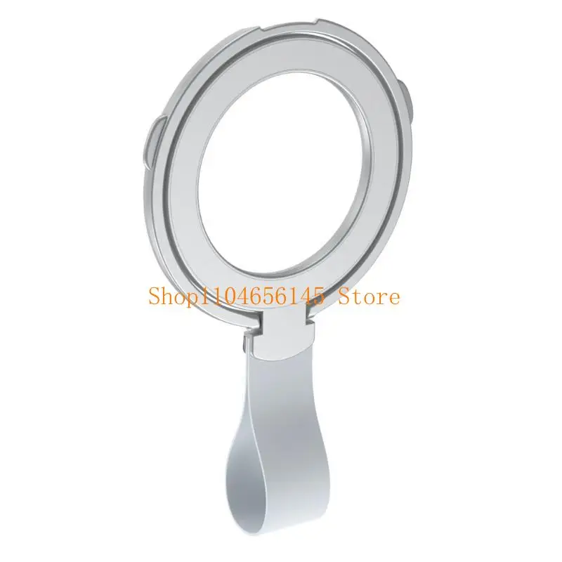 5asd Universal Adjustable Finger Rings Magnetic Buckle Holder Mobile Phone Rack Bracket Foldable Design Silicone Hanging Rope