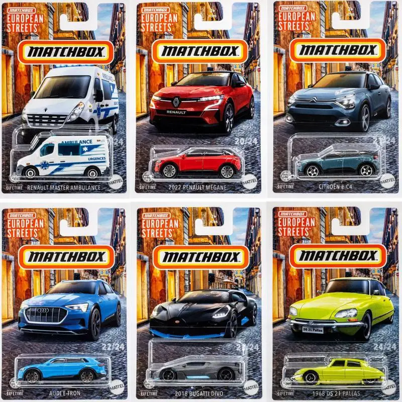 

In Stock Matchbox Collection Hvv05 Series Bugatti Renault Audi Collectible Alloy Car Toy Diecast Vehicle Cars Models Toys Gifts