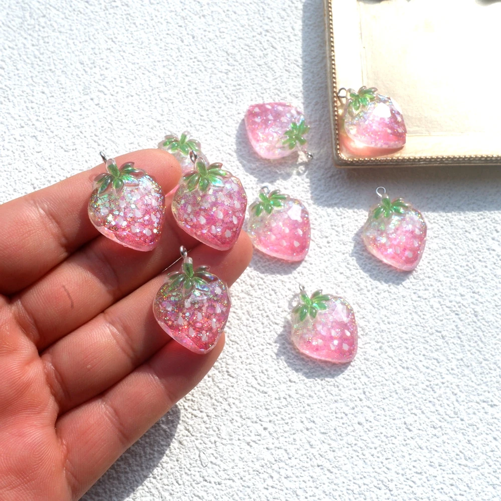 Cute Strawberry Charms for DIY Jewellery Making