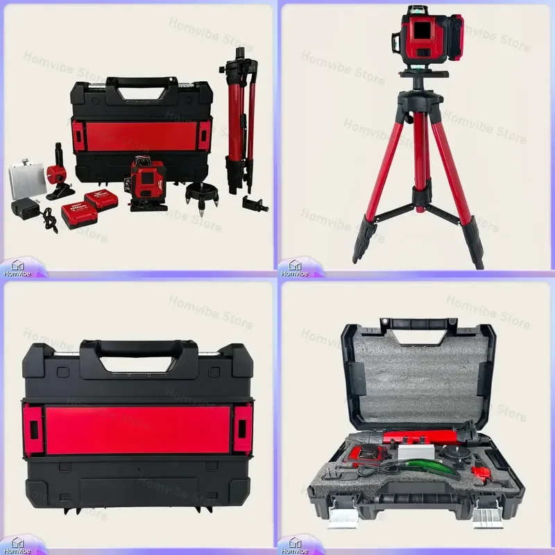 360 Degree Green Laser Level Self Leveling Indoor Outdoor Horizontal Vertical Cross Line Rotary Measuring Tool with Lithium