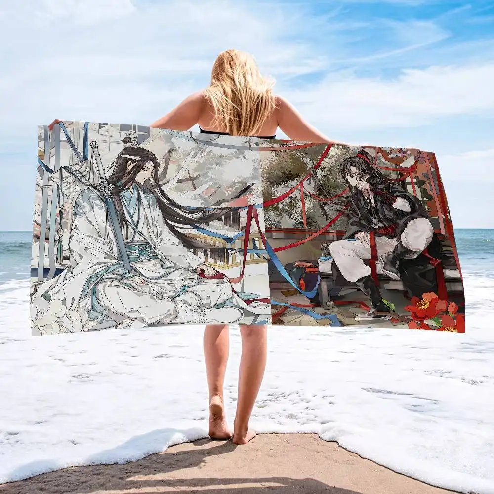Anime Grandmaster Mo Dao Zu ShiS Beach Towel Colorful Bath Towels for Girl Microfiber Quick Dry Custom Sand Free Beach Yoga Pool