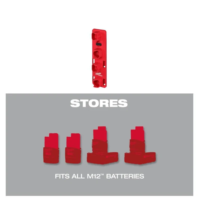 Milwaukee 48-22-8338 PACKOUT M12 Battery Rack Exhibition Storage Power Tool Accessories