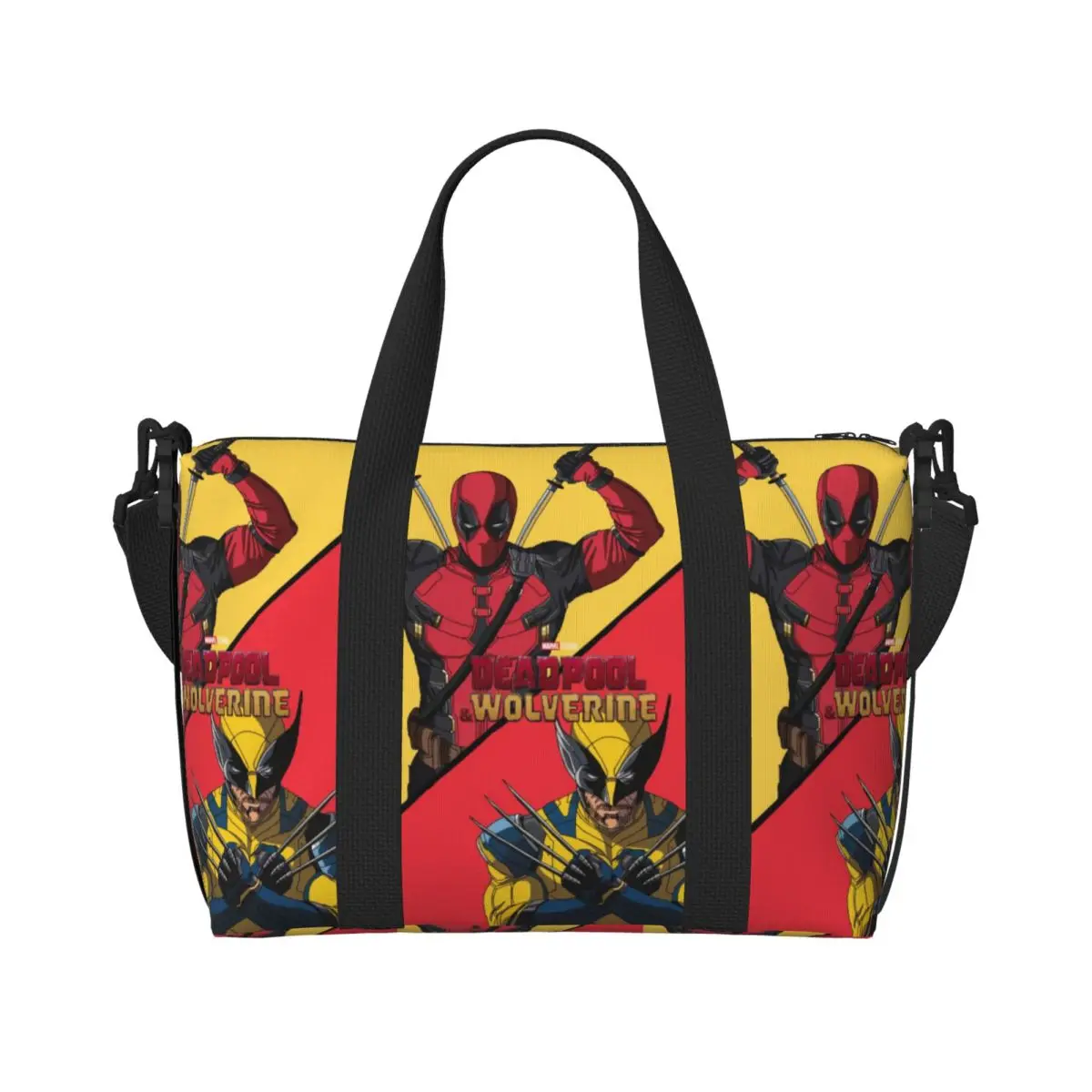 

Custom Wolverine Anime Cartoon Beach Tote Bag Women Extra Large Gym Carry On Cool Superhero Travel Shopping Bags