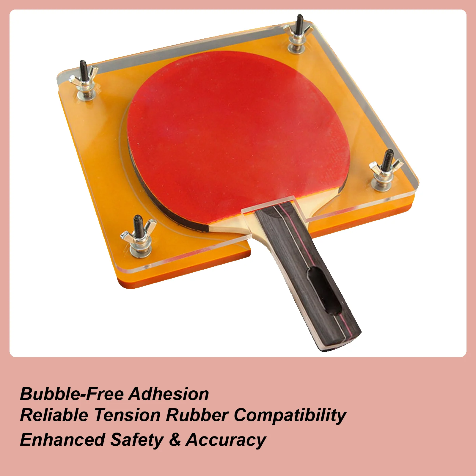 Table Tennis Paddle Press With Manual Cutter Precision Rubber Edge Trimmer For Pingpong Racket, Coaches Beginners Home Practice