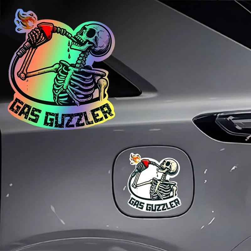 

1 piece Gothic style skull pattern car sticker, waterproof and durable self-adhesive, suitable for car body, fuel tank cover