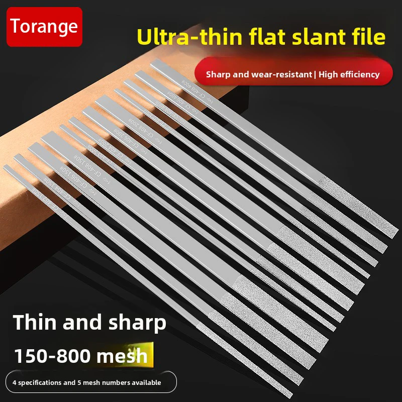 

Большой плоский косой алмазный напильник, 600 меш, CF400, ультратонкий шлифовальный стержень, полоска с мелким песком, небольшой напильник для точной шлифовки
