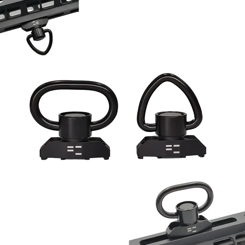 

1.25” QD Sling Swivel Mount Heavy Duty Quick Detach Push Button Swivels for Two Point Sling 360°Rotatable Easy to Mount QD Sling