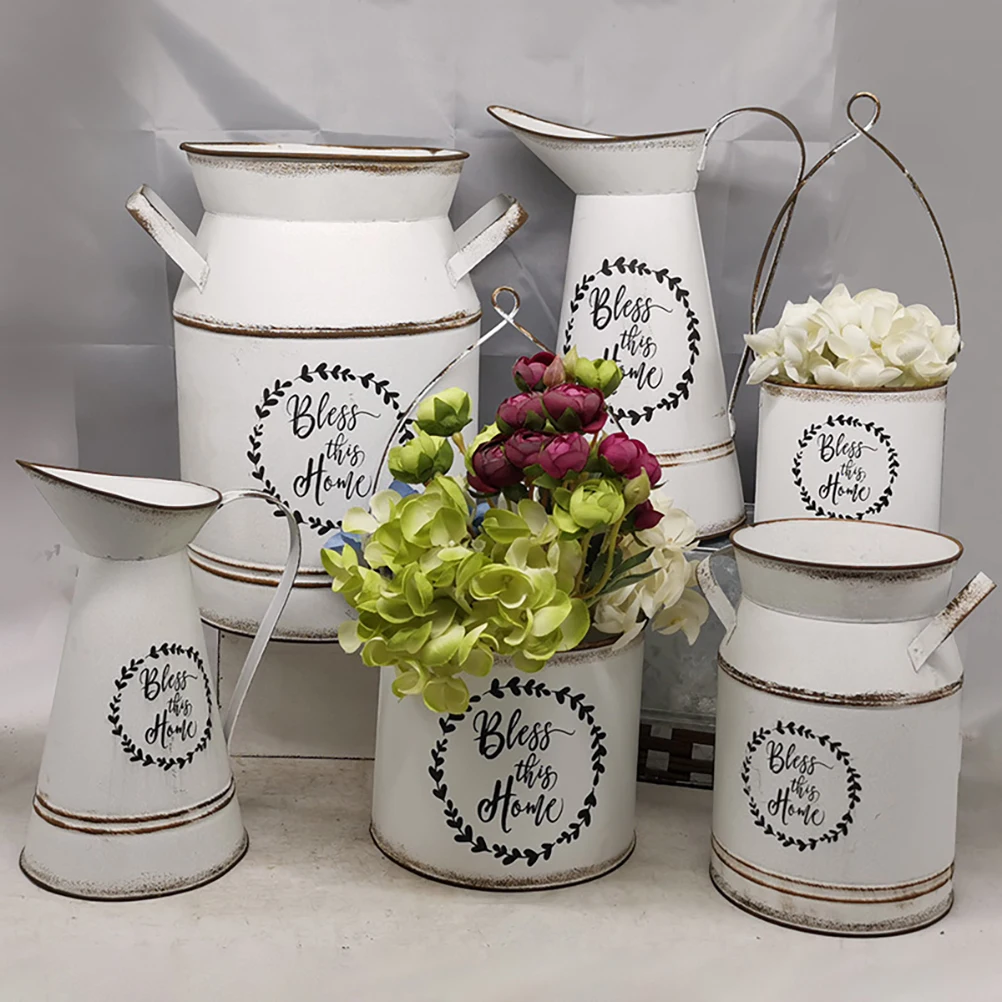 

European Rustic Flower Pot Vase Decor Arrangement Floral Holder Plant Flower Holder Pot Decoration Bouquets Vase
