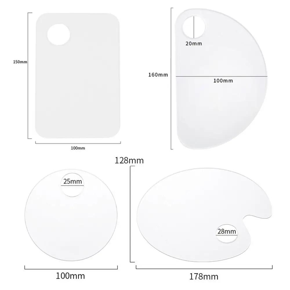 Placa de herramientas de manicura, esmalte de uñas mezclado con espátula, varilla de mezcla, paleta de Arte de uñas, paleta de maquillaje, bandeja mezcladora de base