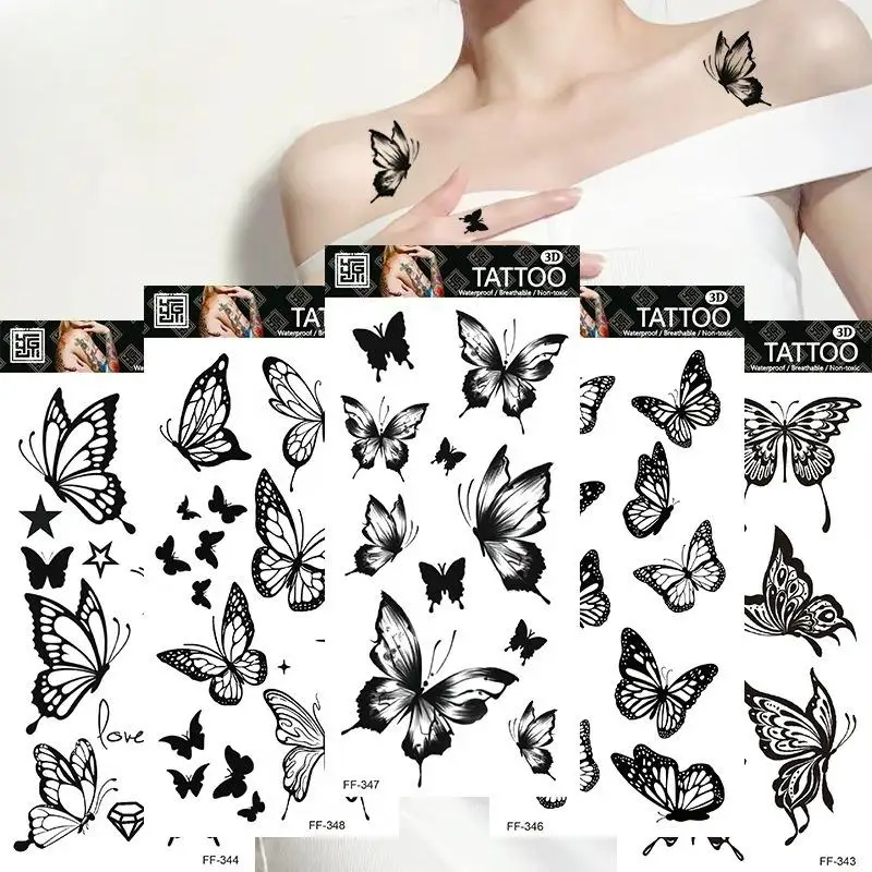 

butterfly chest Temporary Tattoos,Tattoo Stickers,Waterproof Long-Lasting,Fake Tattoo,body art for Women