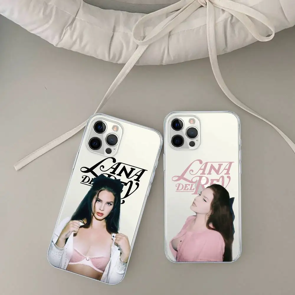 

Singer Lana Del Rey For iPhone 11 12 13 14 15 16 17 Pro Max Plus Air Transparent Clear Shockproof Case