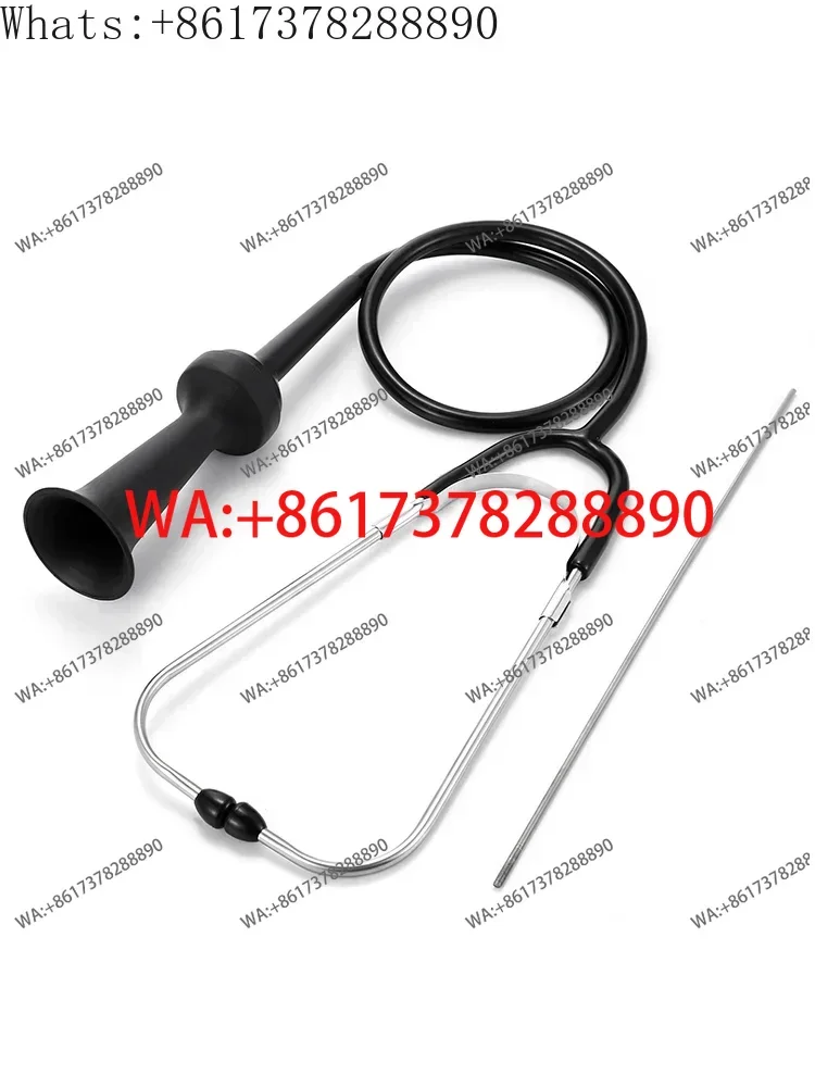 Non disassembly cylinder stethoscope for industrial noise detection, maintenance, diagnosis, and repair of automotive pulleys