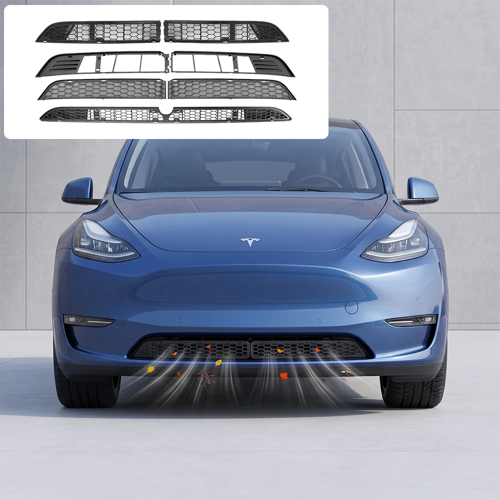 For Tesla Model YL Y Model 3 Juniper Premium Performance Launch Lower Bumper Anti Insect Net Dust Proof Inner Vent Grille Cover