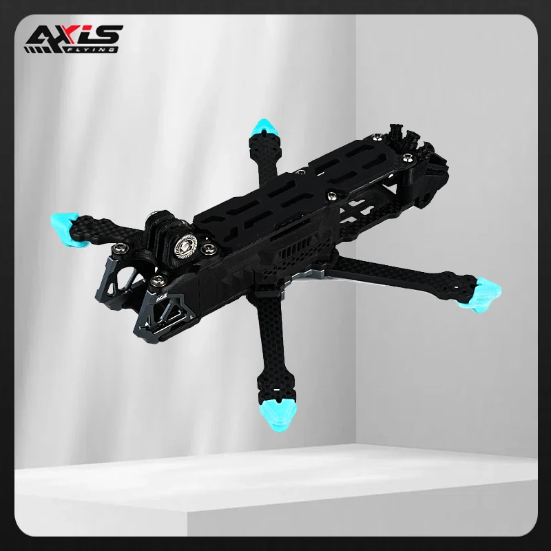 Axisflying MANTA 3,6 inch Squashed-X koolstofvezel framekit wielbasis 162 mm geschikt voor Gemfan-3630 Prop 3,6 "Freestyle Drones