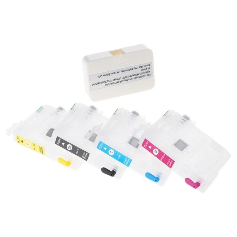 

R53C Mucieldable 604xl Printer Printer Cartridges с постоянным чипом для XP-4205 WF-2910 WF2930 WF2935 WF2950