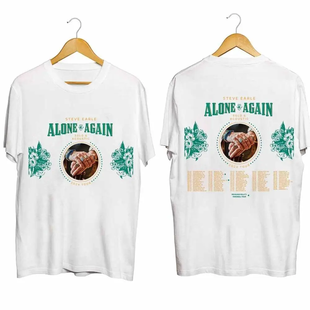 Steve Earle - Alone Again Solo & Acoustic 2024 Tour Shirt