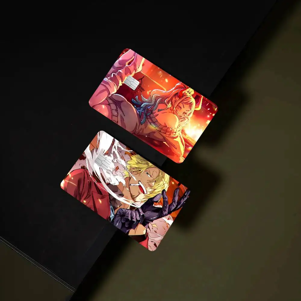 Anime One Piece Anime Front Cover Film Sticker Skin For Credit Debit Card Small Large Chip 1 Set Of 4 Pcs