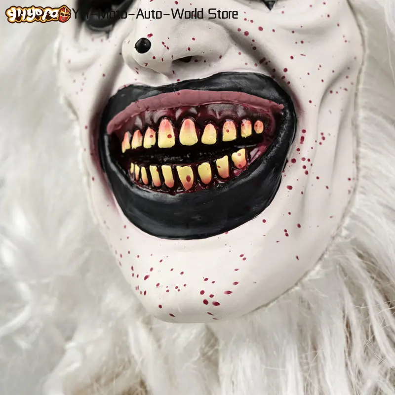 Maska Artystyczna Klaun 3 Krwawy Lateksowy Joker Straszny Terrifier Maski Cosplay Pełne Twarz Dla Kobiet Mężczyzn Halloween Akcesoria Cosplay