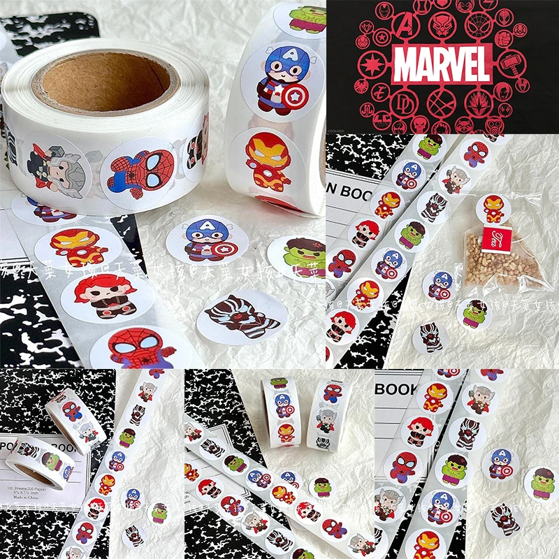 500 قطعة ملصقات Marvel Avengers أنيمي الرجل العنكبوت شخصية DIY بها بنفسك مذكرات الكمبيوتر المحمول الأمتعة الكتابة على الجدران ملصقات ملصق مضاد للمياه هدية