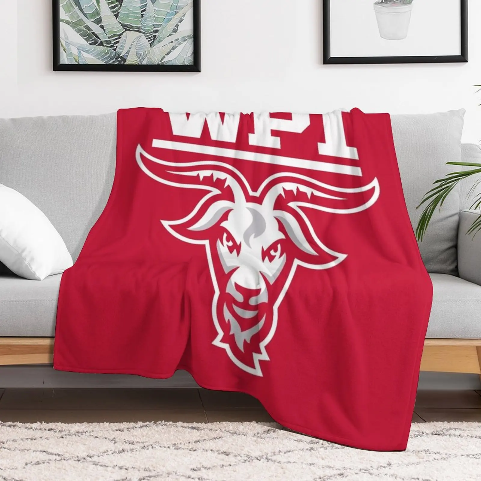 Worcester Polytechnic Institute Throw Blanket Flannels christmas decoration Blankets