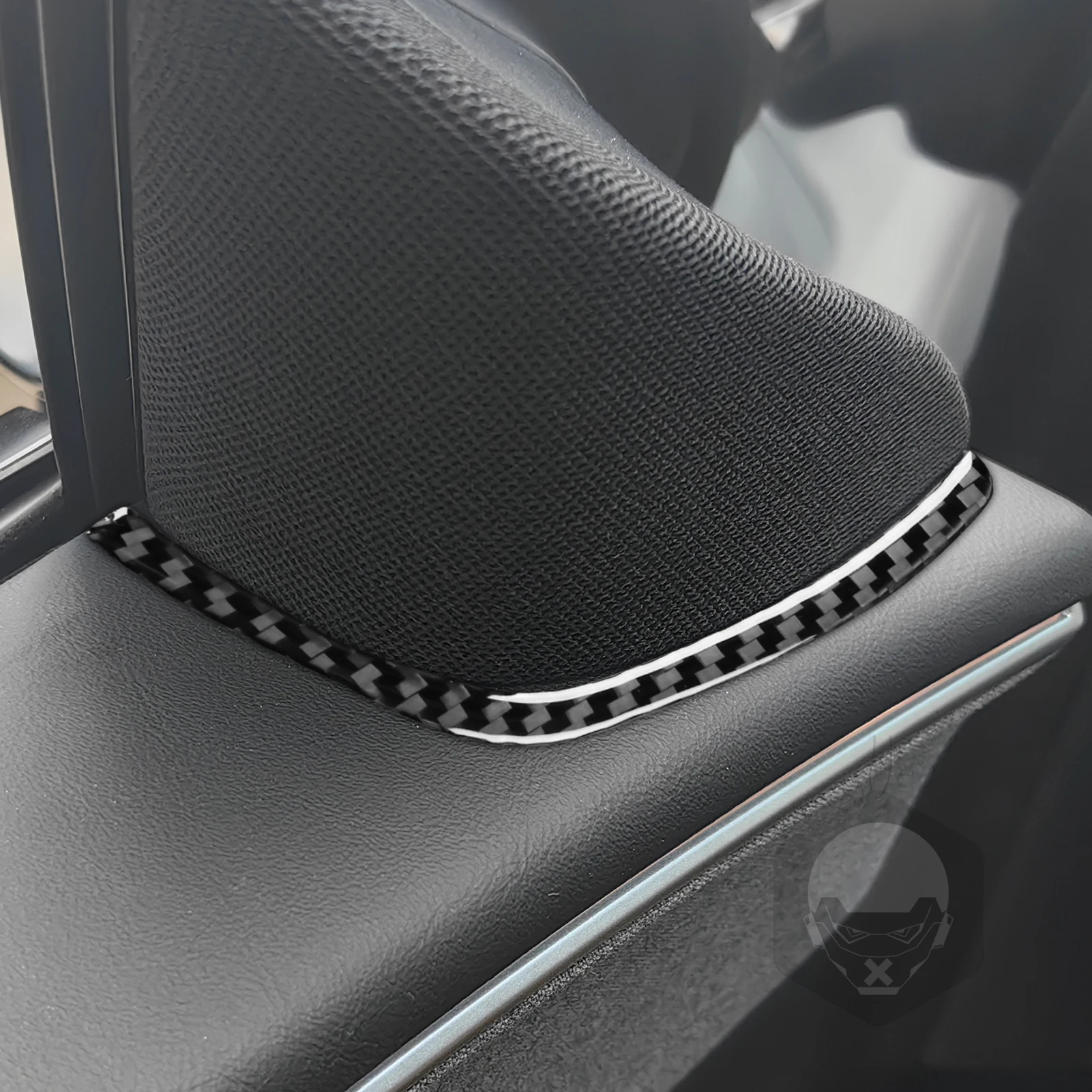 For Tesla 3 2023-up A-pillar speaker strip Decorative Real Carbon Fiber Stickers Car Interior Accessories