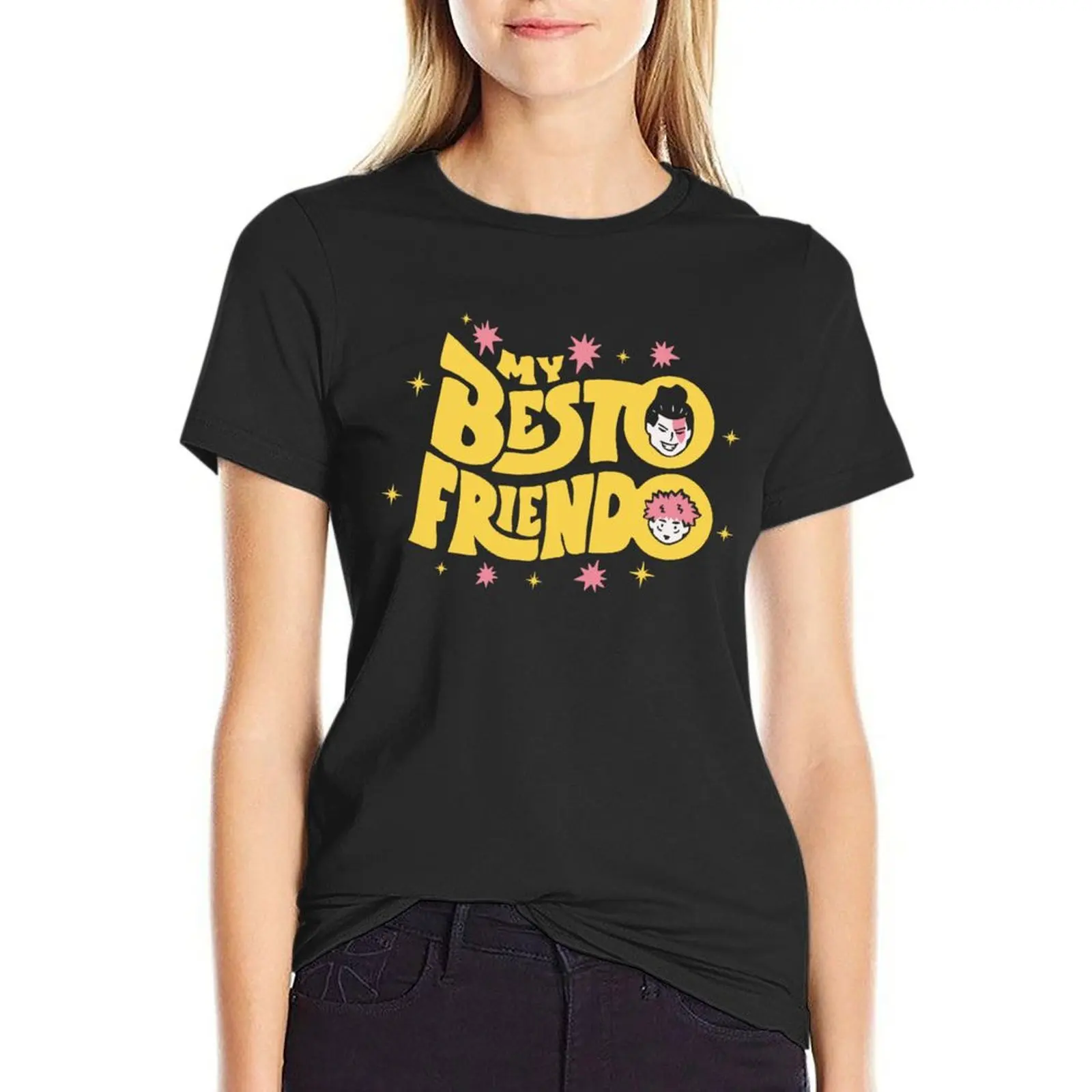 My Besto Friendo Gojo Geto Satosugu T-Shirt anime vintage clothes cat shirts for Women