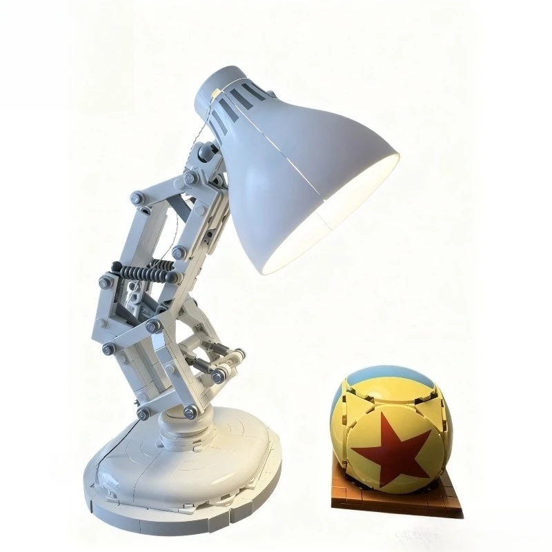 MINISO 613 قطعة أفكار 21357 ديزني لمبة مكتب اللبنات ديكور المنزل الطوب مجموعة لعب للطفل عيد الميلاد هدية عيد ميلاد